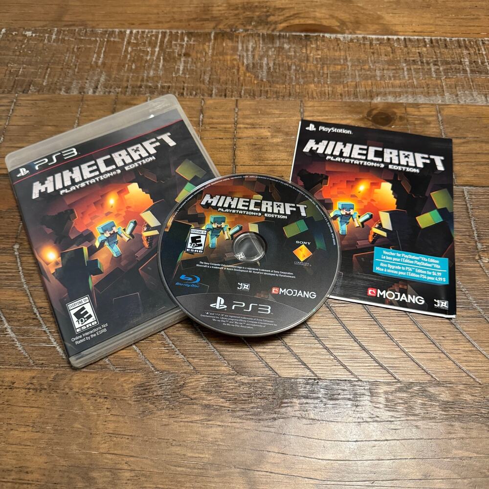 Minecraft PlayStation 3 Edition PS3 Game Disc Case Insert CIB Mojang